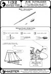 Master AM-32-123 PZL P.11c  A-6 Intruder - Rurka Pitota, sonda Angle of Attack oraz tankowania 1/32