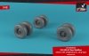 Armory Models AW48336 CH-53 Sea Stallion wheels w/ weighted tires, early 1/48
