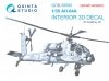 Quinta Studio QDS35090 AH-64A 3D-Printed & coloured Interior on decal paper (Academy) (Small version) 1/35