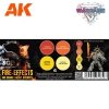 AK Interactive AK1071 WARGAME COLOR SET. FIRE EFFECTS. 4x17 ml