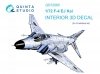 Quinta Studio QD72065 F-4EJ KAI 3D-Printed & coloured Interior on decal paper (FineMolds) 1/72