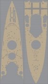 Pontos 35004WD1 HMS Prince of Wales Wooden Deck set (1:350)