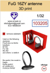 Omask 103205 Fug 16ZY antenne (3D print) 1/32