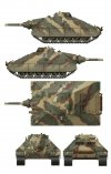 Das Werk DW35019 Schwerer kleiner Panzerkampfwagen German Heavy Tank Project 1944 (2 in 1) 1/35