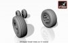 Armory Models AW72501b Panavia Tornado wheels, w/ tyres type “b” (GY) 1/72