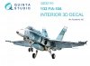 Quinta Studio QD32110 F/A-18A 3D-Printed & coloured Interior on decal paper (Academy) 1/32