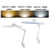 Ledowa lampa na biurko 20W Energooszczędna bezcieniowa Biała / Led desk lamp 20W energy saving shadowless White (9503)