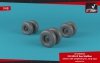 Armory Models AW48336 CH-53 Sea Stallion wheels w/ weighted tires, early 1/48
