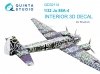 Quinta Studio QD32114 Ju 88A-4 3D-Printed & coloured Interior on decal paper ( Revell ) 1/32