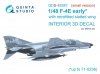 Quinta Studio QDS48387 F-4E early with slatted wing 3D-Printed & coloured Interior on decal paper (Meng) (Small version) 1/48