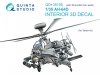 Quinta Studio QD+35106 AH-64D 3D-Printed & coloured Interior on decal paper (Takom) (with 3D-printed resin parts) 1/35