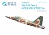 Quinta Studio QD48219 F-5E 3D-Printed & coloured Interior on decal paper (AFV club) 1/48