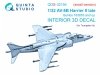 Quinta Studio QDS32194 AV-8B Harrier II late 3D-Printed & coloured Interior on decal paper (Trumpeter) (small version) 1/32