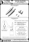 Master AM-72-118 Spitfire Mk.IXe/XVIe późna wersja (zaokrąglona osłona) - lufy działek Hispano 20mm oraz km Browning .50cal w osłonach (pasuje do modelu Eduarda) (1:72)