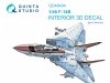 Quinta Studio QD48404 F-14B 3D-Printed & coloured Interior on decal paper (GWH) 1/48