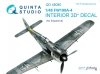 Quinta Studio QD48080 FW 190A-4 3D-Printed & coloured Interior on decal paper (for Eduard kit) 1/48