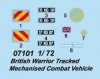 Trumpeter 07101 British Warrior Tracked Mechanised Combat Vehicle (1:72)