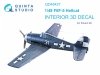 Quinta Studio QD48427 F6F-5 Hellcat 3D-Printed coloured Interior on decal paper (Eduard) 1/48