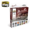 AMMO of Mig Jimenez 7175 METALLIC COLORS SET (12x17ml)