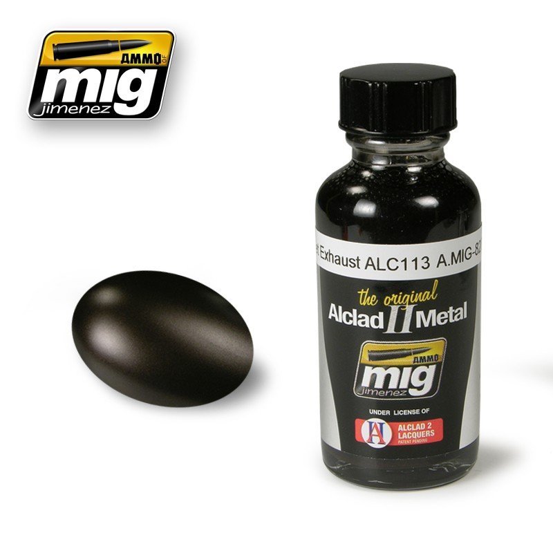 AMMO of Mig Jimenez 8208 JET EXHAUST ALC113 30ml Alclad II Metallic