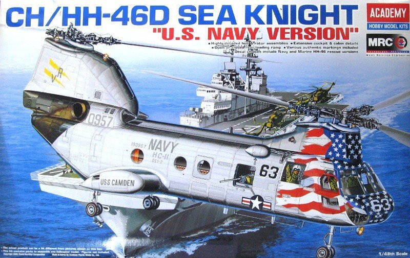 Academy 12207 CH-46D Sea Night (1:48) - 1:48 - Helicopters