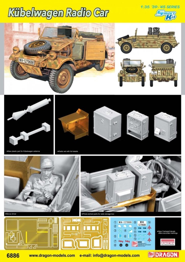 Véhicule 1/6 Dragon - Kubelwagen Radio Car - Armée Allemande WWII - Occasion