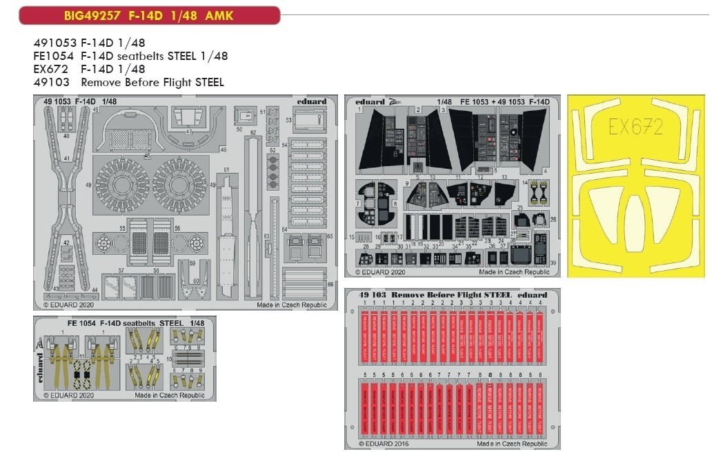 Eduard BIG49257 F-14D 1 48 for AMK - BIG ED 1:48 - Eduard scale 1 