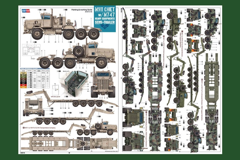 Hobby Boss 85519 M911 C-HET w/m747 Heavy Equipment Semi
