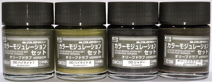 Gunze Sangyo CS-581 - Color Modulation Set Olive Drab - Zestawy farb ...