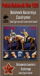 Toro 35F156 Wojna Polsko-Bolszewicka 1920 - Bolszewicka kawaleria Budionnego (dwie figurki konne z wymiennymi głowami) 1/35 