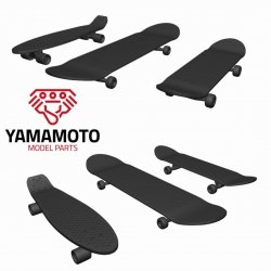 Yamamoto Model Parts YMPTUN60 Skateboard kit 1/24 