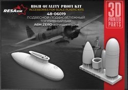 RESArm 48-06019 A6M ZERO - Underfuselage suspended fuel tank (3D resin printing) 1/48 