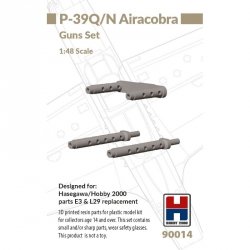 Hobby 2000 90014 P-39Q/N Airacobra Guns Set (for Hasegawa/Hobby 2000) (3D-Printed) 1/48 