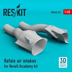 RESKIT RSU48-0221 RAFALE AIR INTAKES FOR REVELL/ACADEMY KIT (3D PRINTING) 1/48 