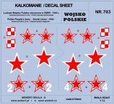 Weikert Decals DEC703 Wojsko Polskie - samoloty szturmowe Ił2M3 - 3 Pułk Lotnictwa Szturmowego - część 1 1/72
