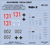 Weikert Decals DEC333 PzKpfw VI TIGER - Dywizja SS Totenkopf i Dywizja Grossdeutschland - 1944 - vol.2 1/35