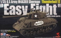 Asuka 35-040 U.S Army M4A3E8 Sherman Easy Eight Thunderbolt VII with Resin Parts 1/35