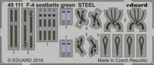 Eduard 49111 F-4 seatbelts green STEEL 1/48