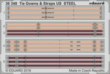 Eduard 36348 Tie Downs & Straps US STEEL 1/35