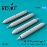 RESKIT RS72-0296 SUU-7 Dispenser type 1 (4 pcs) 1/72
