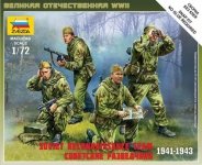 Zvezda 6137 Soviet Reconnaissance Team (1941-1943) Art of Tactic series (1:72)