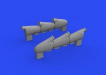 Eduard 672301 Hurricane Mk. I exhaust stacks ARMA HOBBY 1/72