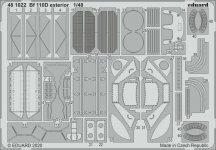 Eduard 481022 Bf 110D exterior for DRAGON 1/48