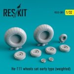 RESKIT RS32-0285 HE-111 WHEELS SET EARLY TYPE (WEIGHTED) 1/32