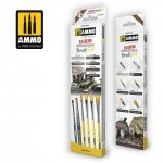 AMMO of Mig Jimenez 7612 Extreme Weathering Diorama Brush Set