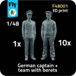 Fly F48001 1x German captain + 10x sailor figures with berets 1/48