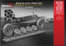 RESArm 32-03053 ME 163 Comet - Wheels under load (3D resin printing) 1/32