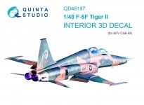 Quinta Studio QD48197 F-5F Tiger II 3D-Printed & coloured Interior on decal paper (for AFV Club ) 1/48