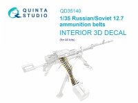 Quinta Studio QD35140 Soviet-Russian 12.7 ammunition belts (All kits) 1/35