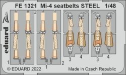 Eduard FE1321 Mi-4 seatbelts STEEL TRUMPETER 1/48